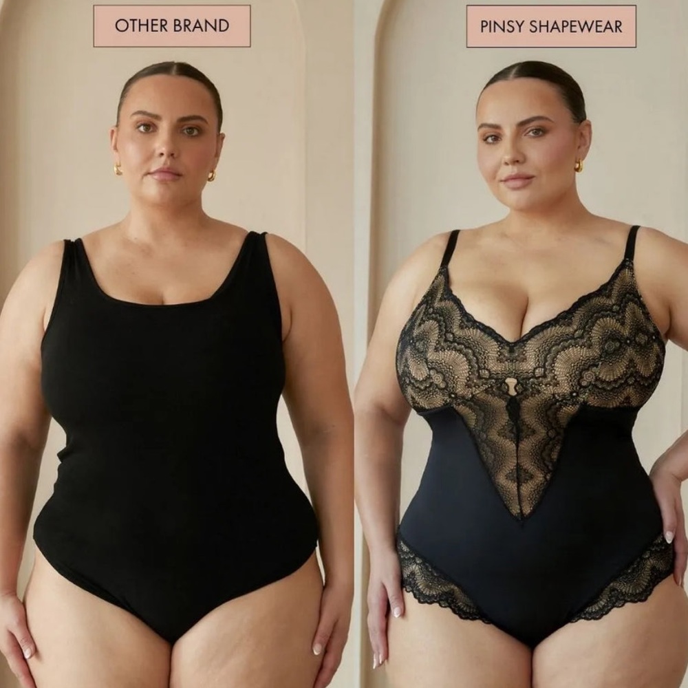 Pinsy Sculpting Lace Shapewear Bodysuit - Picture 4 of 11